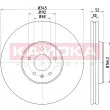 Jeu de 2 disques de frein avant KAMOKA 103310 - Visuel 1