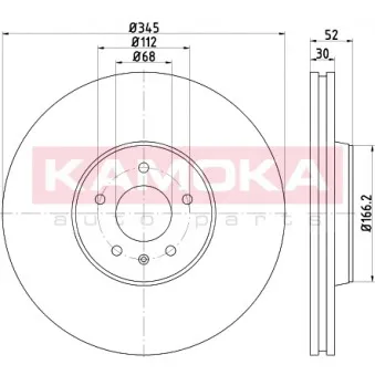 Jeu de 2 disques de frein avant KAMOKA 103310