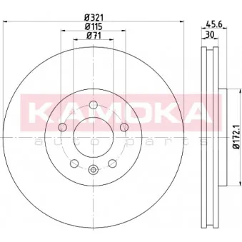 Jeu de 2 disques de frein avant KAMOKA 103311