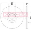 Jeu de 2 disques de frein avant KAMOKA 103313 - Visuel 1