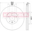 Jeu de 2 disques de frein avant KAMOKA 103319 - Visuel 1