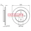Jeu de 2 disques de frein arrière KAMOKA 103562 - Visuel 1