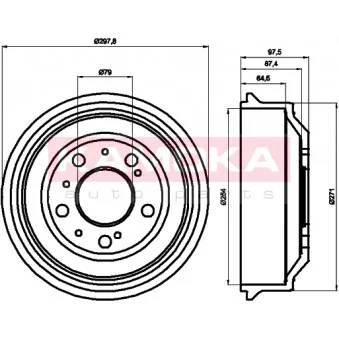 Tambour de frein KAMOKA 104001