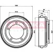 Tambour de frein KAMOKA 104002 - Visuel 1
