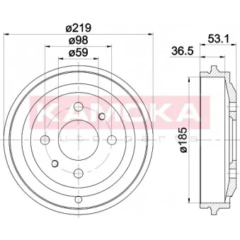 Tambour de frein KAMOKA 104007