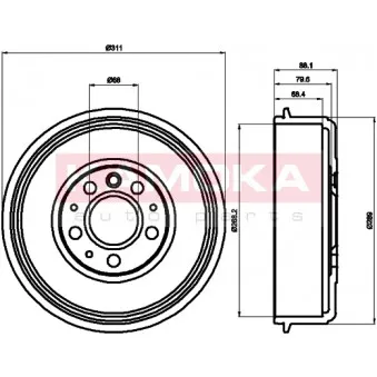 Tambour de frein KAMOKA 104009
