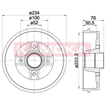 Tambour de frein KAMOKA 104014