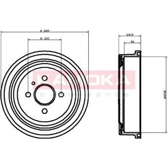 Tambour de frein KAMOKA 104016