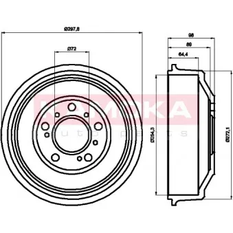Tambour de frein KAMOKA 104017