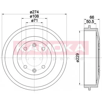 Tambour de frein KAMOKA 104019