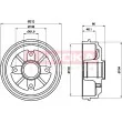 Tambour de frein KAMOKA 104022 - Visuel 1