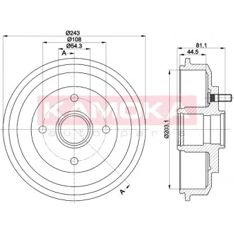Tambour de frein KAMOKA 104023