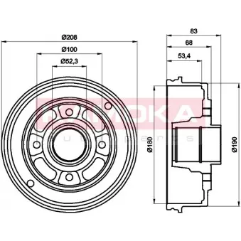Tambour de frein KAMOKA 104025