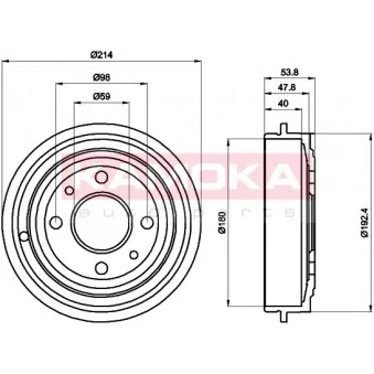 Tambour de frein KAMOKA 104026