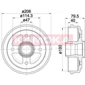 Tambour de frein KAMOKA 104027