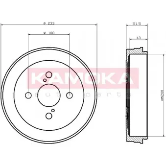 Tambour de frein KAMOKA 104028
