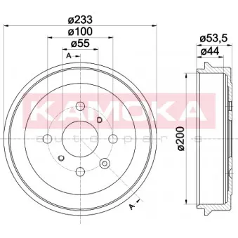 Tambour de frein KAMOKA 104040