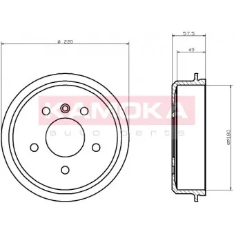 Tambour de frein KAMOKA 104045