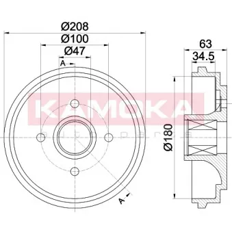 Tambour de frein KAMOKA 104046