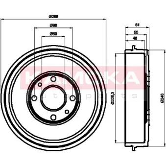 Tambour de frein KAMOKA 104047