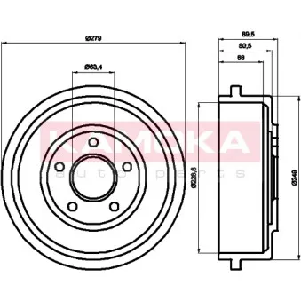 Tambour de frein KAMOKA 104052