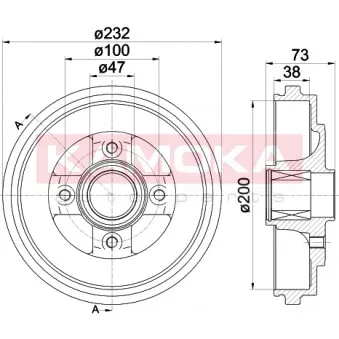 Tambour de frein KAMOKA 104059