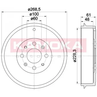 Tambour de frein KAMOKA 104060