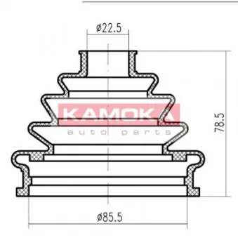 Joint-soufflet, arbre de commande KAMOKA 1146762