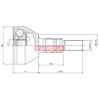 Embout de cardan avant (kit de réparation) KAMOKA 6035
