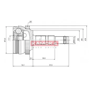 Embout de cardan avant (kit de réparation) KAMOKA 6036