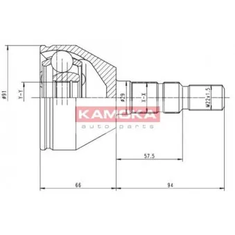 Embout de cardan avant (kit de réparation) KAMOKA 6037