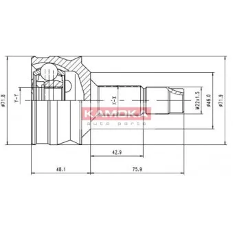 Embout de cardan avant (kit de réparation) KAMOKA 6258