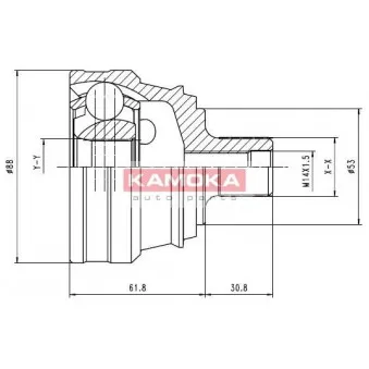 Embout de cardan avant (kit de réparation) KAMOKA 6276