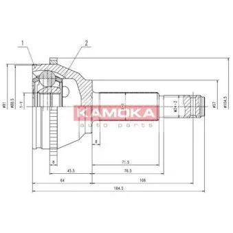 Embout de cardan avant (kit de réparation) KAMOKA 6281