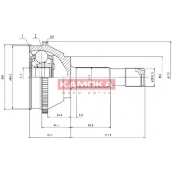 Embout de cardan avant (kit de réparation) KAMOKA 6506