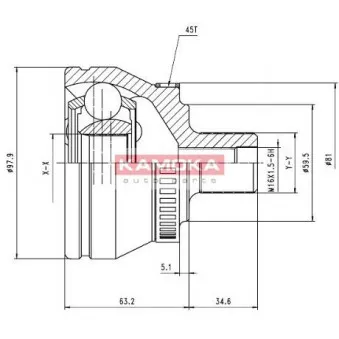 Embout de cardan avant (kit de réparation) KAMOKA 6560