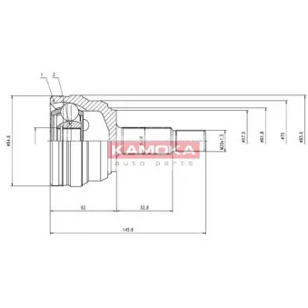 Embout de cardan avant (kit de réparation) KAMOKA 6612