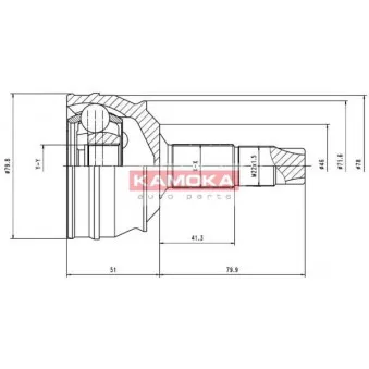 Embout de cardan avant (kit de réparation) KAMOKA 6632