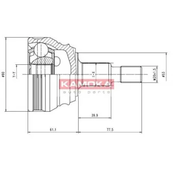 Embout de cardan avant (kit de réparation) KAMOKA 6680