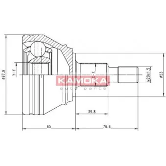 Embout de cardan avant (kit de réparation) KAMOKA 6681