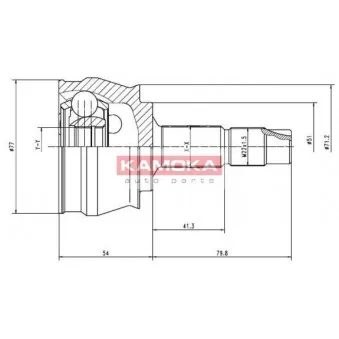 Embout de cardan avant (kit de réparation) KAMOKA 6691