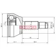 Embout de cardan avant (kit de réparation) KAMOKA 6708 - Visuel 1