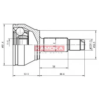 Embout de cardan avant (kit de réparation) KAMOKA 6708