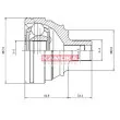 Embout de cardan avant (kit de réparation) KAMOKA 6738 - Visuel 1