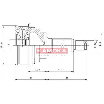 Embout de cardan avant (kit de réparation) KAMOKA 6836