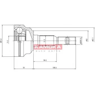 Embout de cardan avant (kit de réparation) KAMOKA 6952