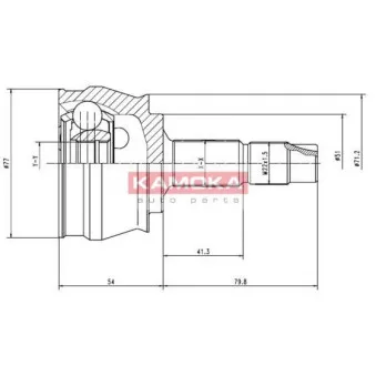 Embout de cardan avant (kit de réparation) KAMOKA 6964