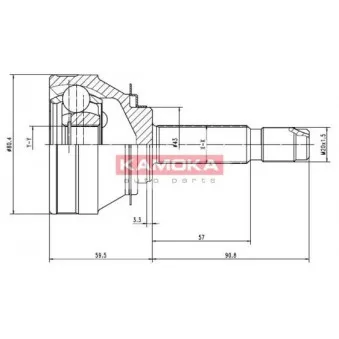 Embout de cardan avant (kit de réparation) KAMOKA 7002
