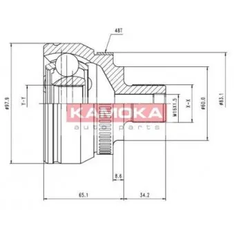 Embout de cardan avant (kit de réparation) KAMOKA 7050