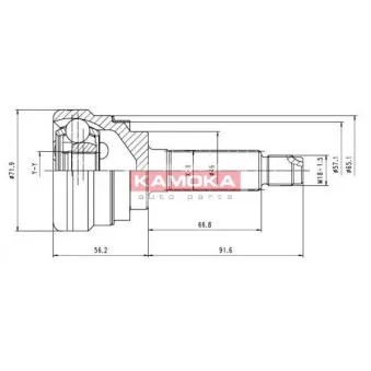 Embout de cardan avant (kit de réparation) KAMOKA 7052